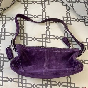 Rare authentic purple suede Coach purse